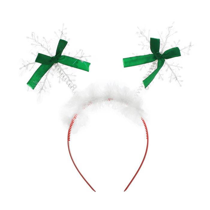 Карнавальный ободок "Снежинка" с бантиками