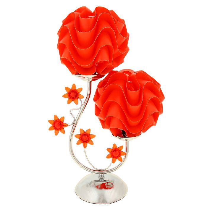 Светильник на подставке "Волны" 2 абажура, МИКС