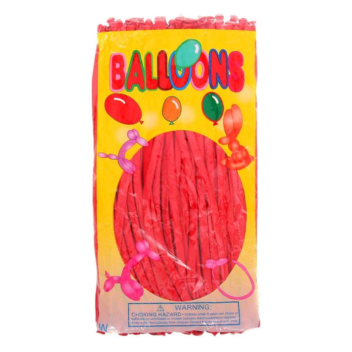 Шар для моделирования 160, набор 100 шт., цвет красный