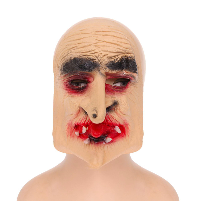 Карнавальная маска "Баба-яга", латекс