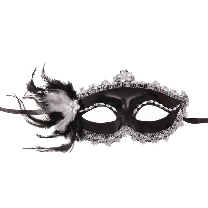 Карнавальная маска «Мгла», с перьями