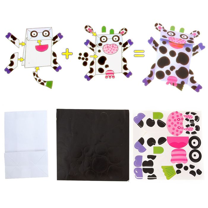 Набор для творчества - кукольный театр из бумаги "Коровка"