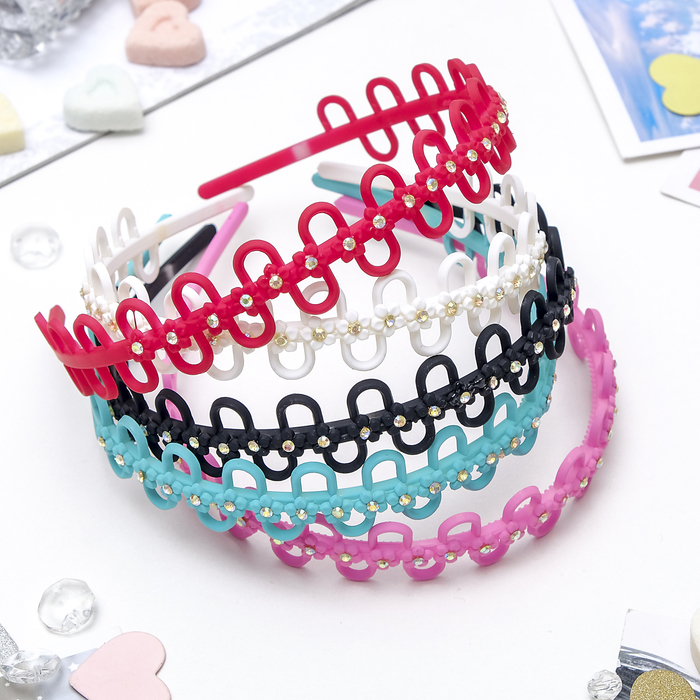 Ободок для волос "Весна" ромашки, волна, микс