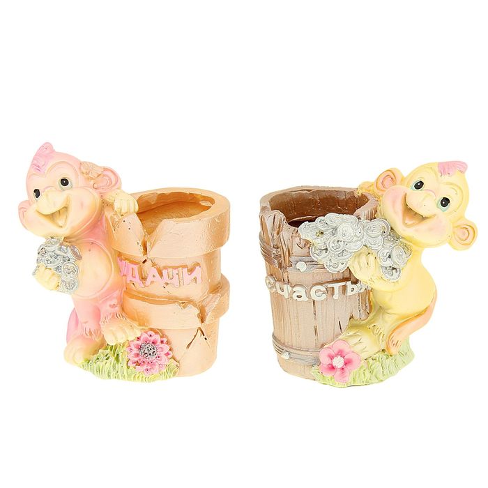 Сувенир "Обезьянка Милка "Удачи и счастья"" МИКС