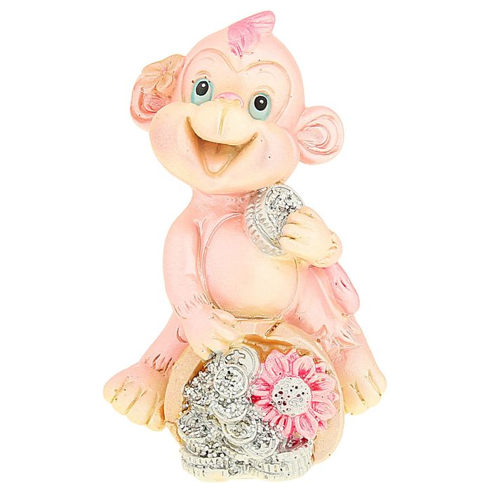 Сувенир "Обезьянка Милка на мешке с монетами"