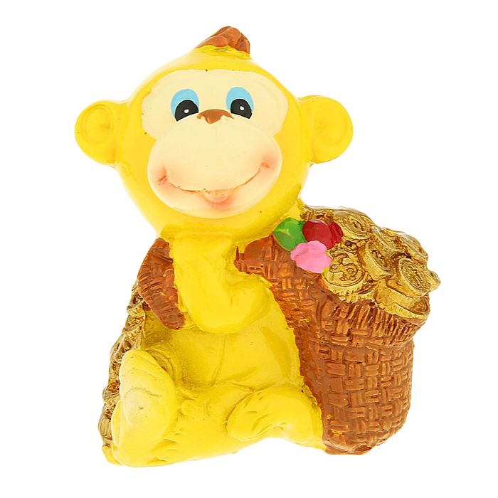 Сувенир "Обезьянка Милка с корзинкой денег"