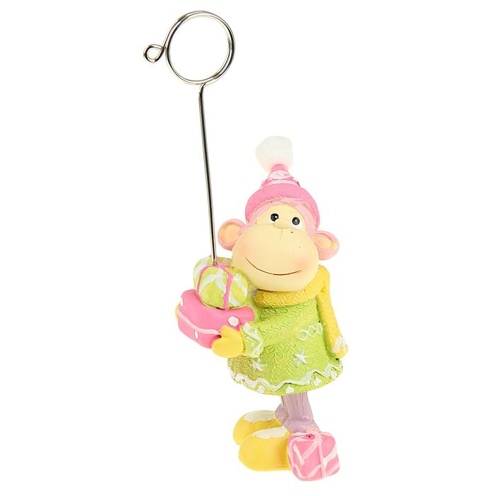 Сувенир-визитница "Обезьянка с подарком"