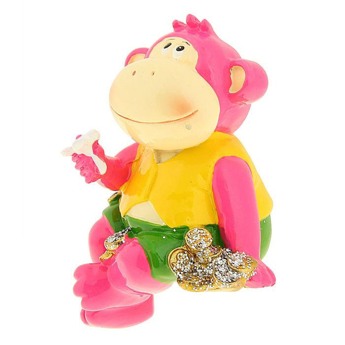 Сувенир "Обезьянка милашечка на монетках" МИКС