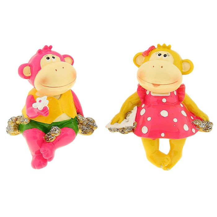 Сувенир "Обезьянка милашечка на монетках" МИКС