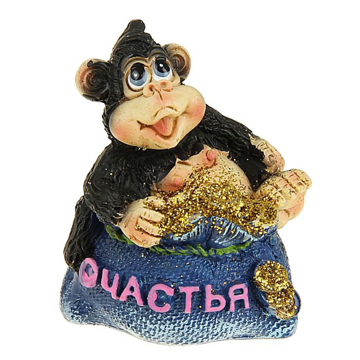 Сувенир "Славная обезьянка с пожеланием" МИКС