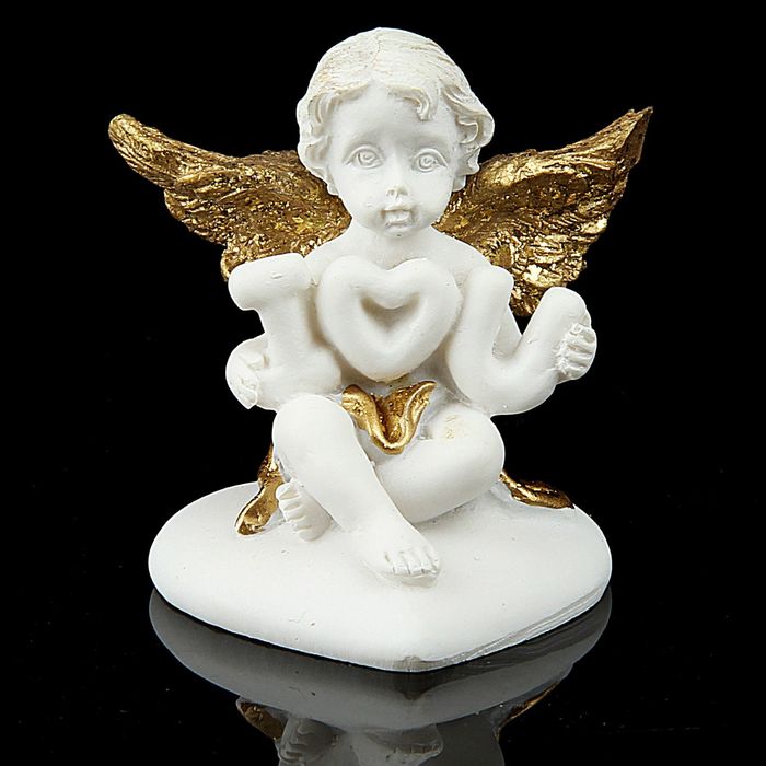 Сувенир "Ангелок Love" золотистый, МИКС