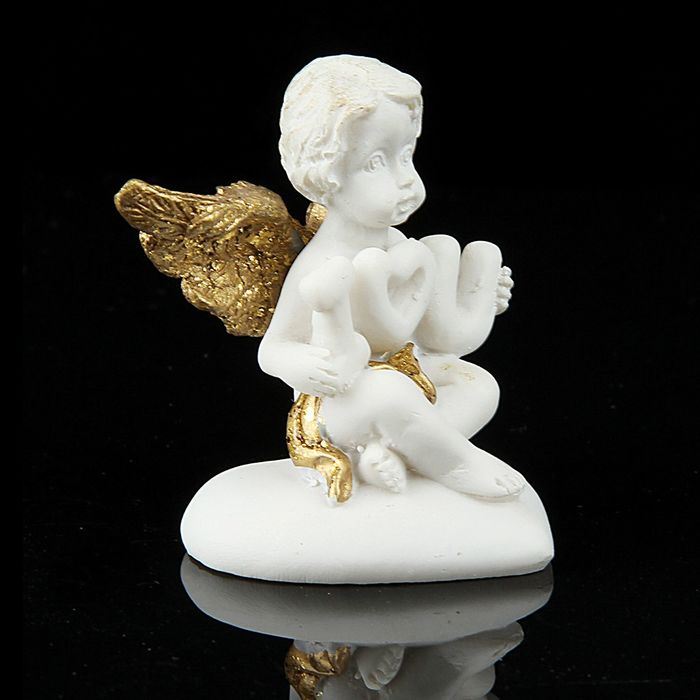 Сувенир "Ангелок Love" золотистый, МИКС