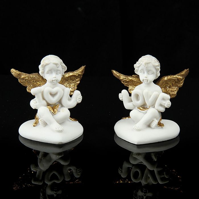 Сувенир "Ангелок Love" золотистый, МИКС