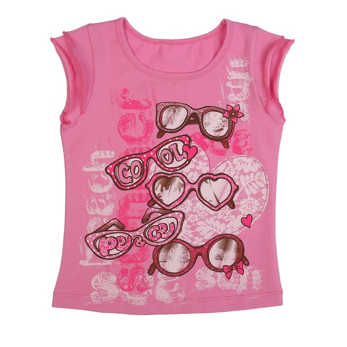Футболка для девочки, рост 98 см, цвет розовый Л171