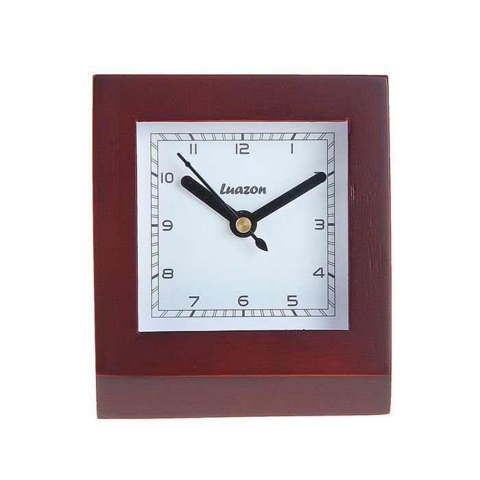 Часы настольные серии Дерево. Квадрат под наклоном 11*12,5см сосна