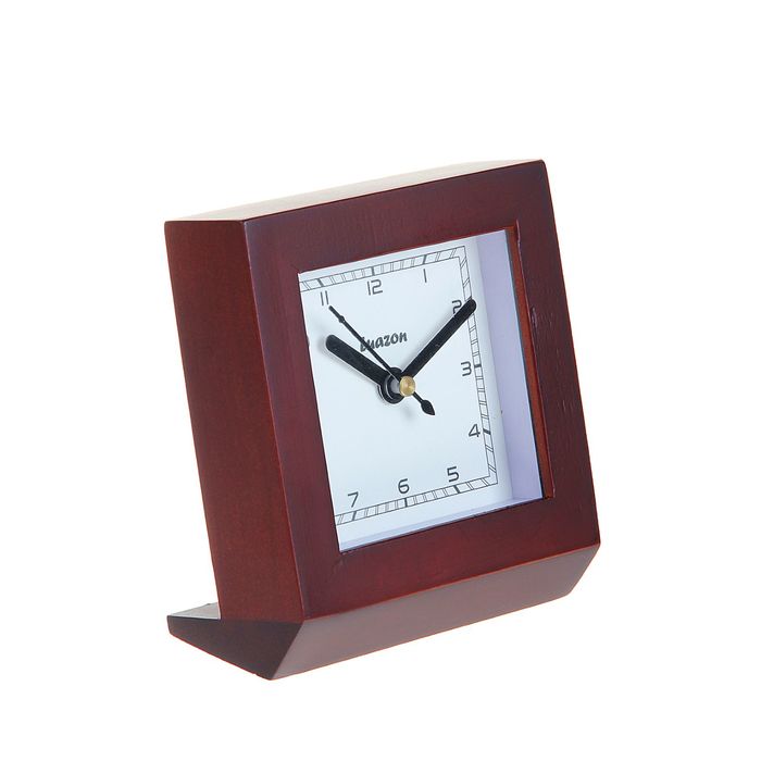 Часы настольные серии Дерево. Квадрат под наклоном 11*12,5см сосна