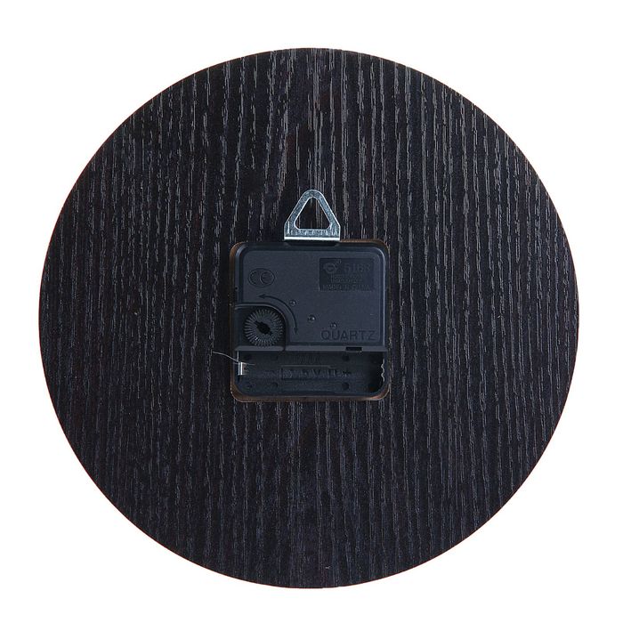 Часы настенные круглые "Очертания цветов", d=20,5 см, циферблат под тёмное дерево, без рамы