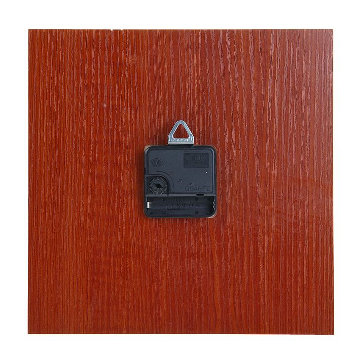 Часы настенные квадратные "Серия Дерево. Орнамент", 25,5 × 25,5 см, на циферблате узоры, оранжево-бежевые