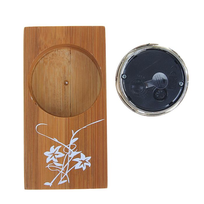 Часы настольные серии Дерево. Прямоугольник с изгибом 6,5*13см бамбук