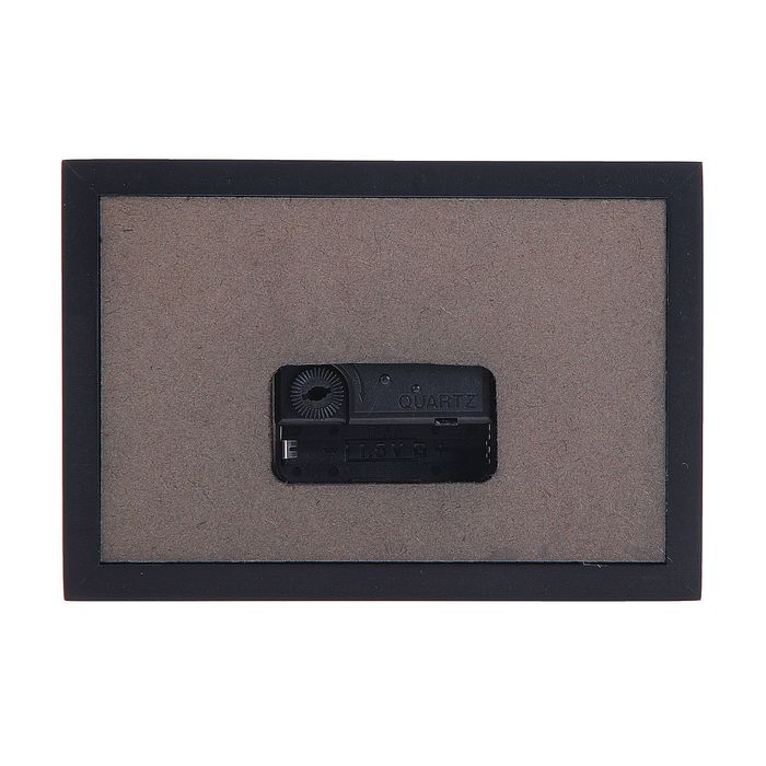 Часы настольные серии Дерево. Прямоугольник черный 16*11см мдф