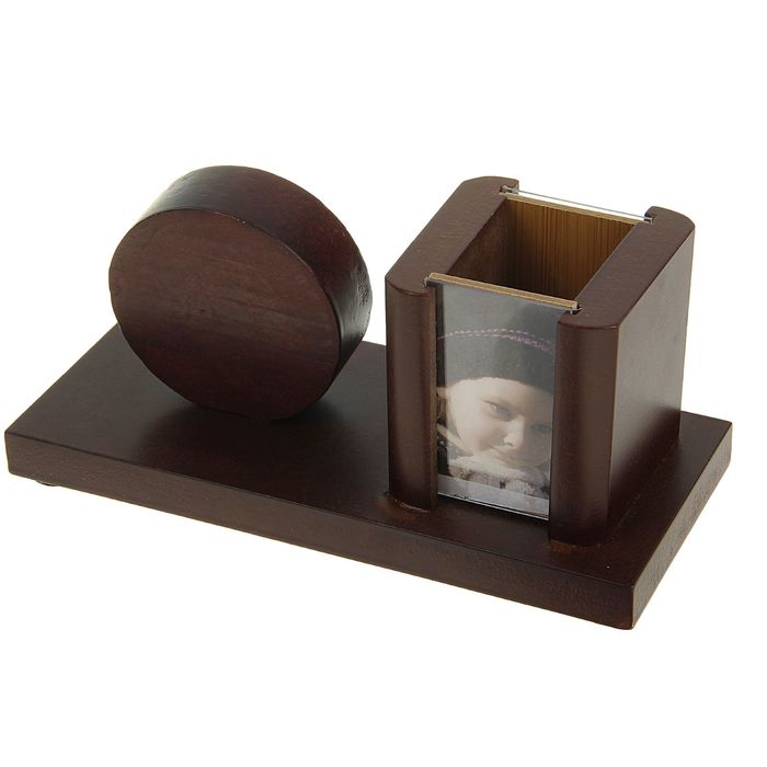 Набор настольный «Лаконичность»: часы, подставка для ручек, фоторамка