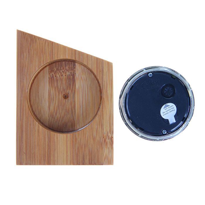 Часы настольные серии Дерево. Прямоугольник с острым углом 7*10,8см бамбук