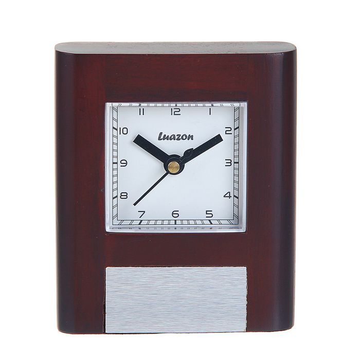 Часы настольные серии Дерево. Прямоугольник 10,5*12,5см