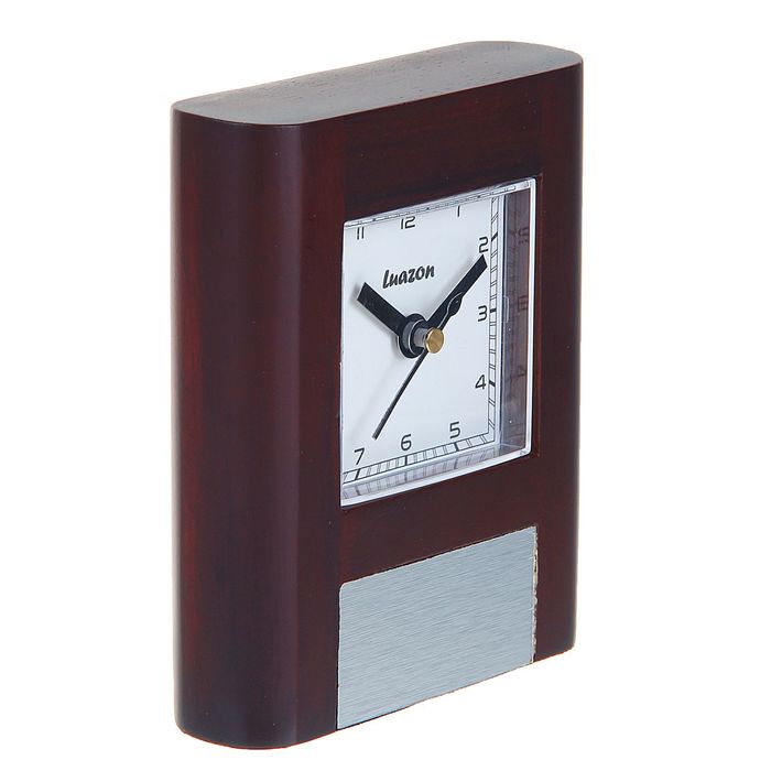 Часы настольные серии Дерево. Прямоугольник 10,5*12,5см