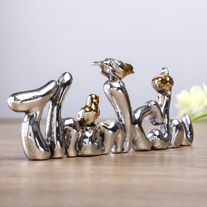 Сувенир - миниатюра "Три воробушка Thank You"