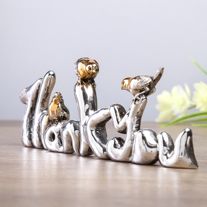 Сувенир - миниатюра "Три воробушка Thank You"