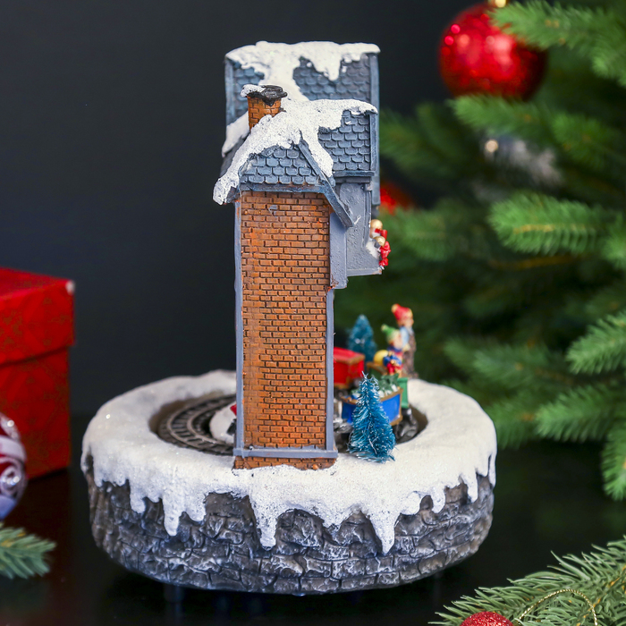 Сувенир "Станция с паровозиком" световой, движущийся