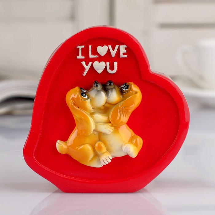 Копилка "Сердце со спаниельчиками"