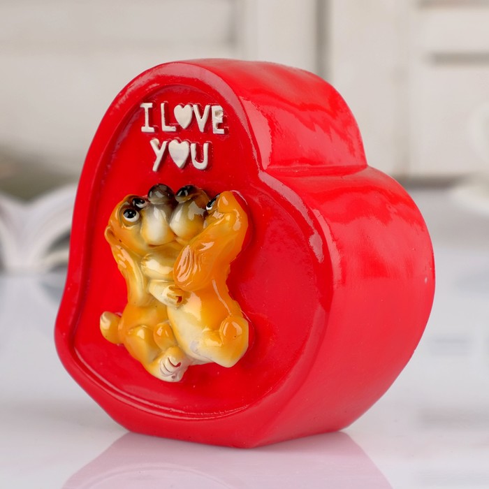 Копилка "Сердце со спаниельчиками"