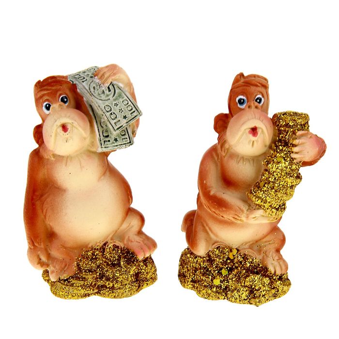 Сувенир "Обезьянка на удачу" МИКС