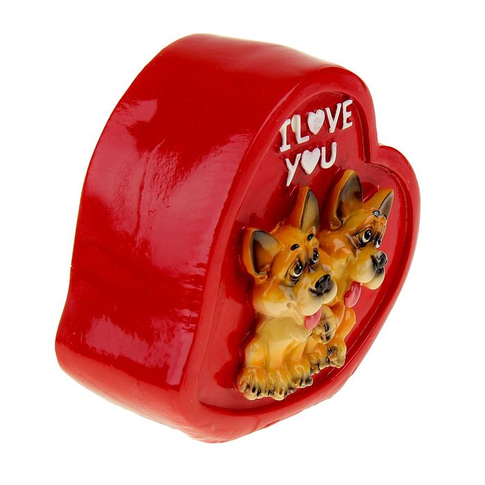 Копилка "Сердце с овчарками"