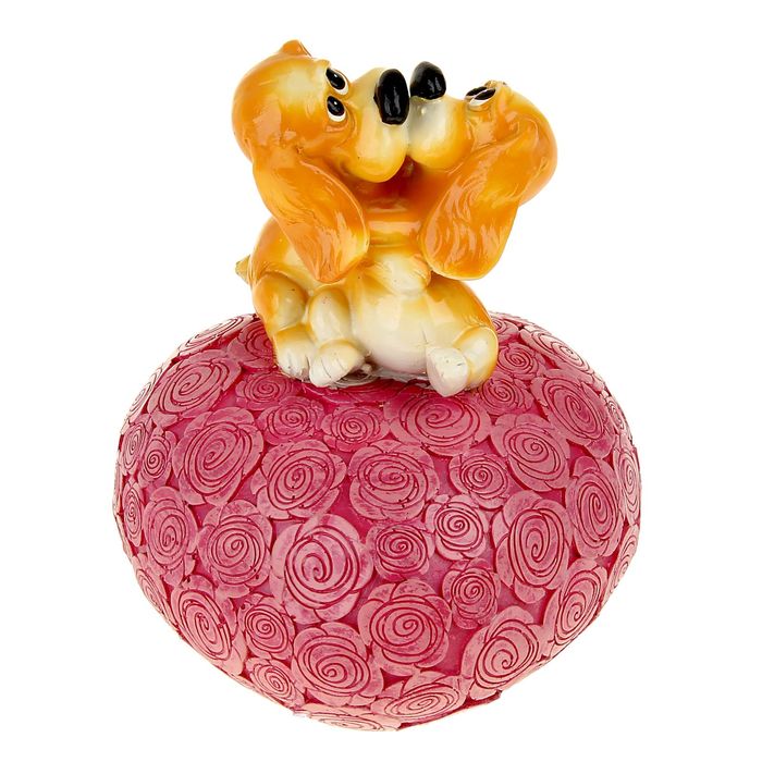 Копилка "Поцелуйчик щеночки на сердце"