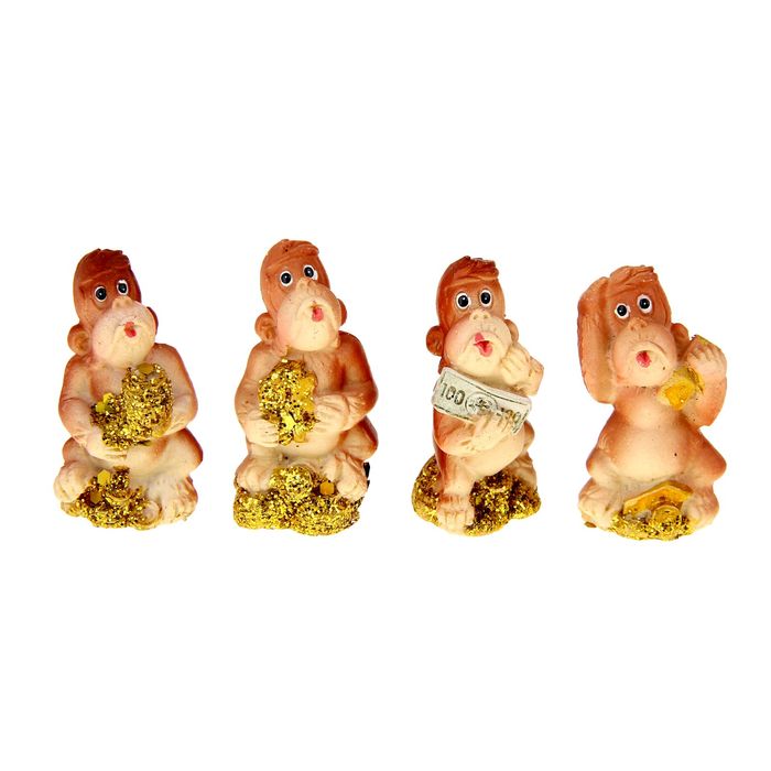 Сувенир "Обезьянка к богатству" МИКС