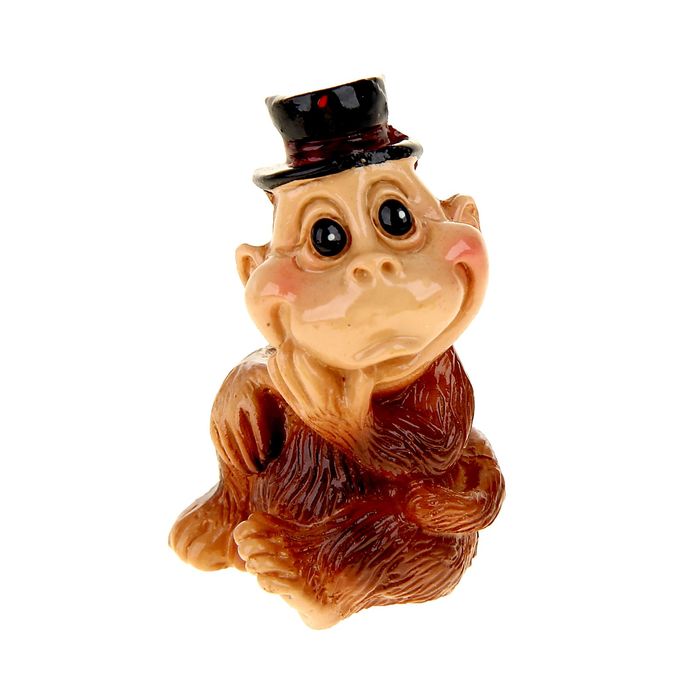 Сувенир "Обезьянка в шляпе/кепке" МИКС