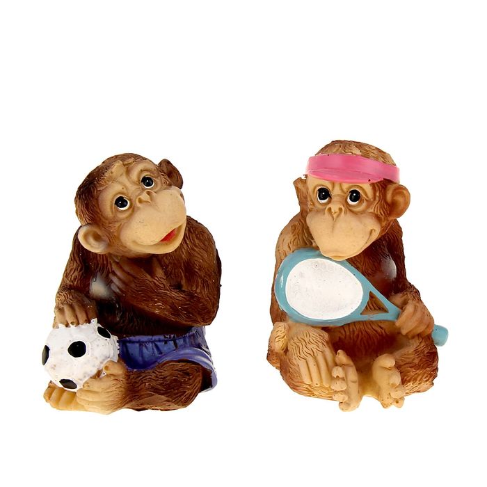 Сувенир "Обезьянка теннисист, футболист" МИКС