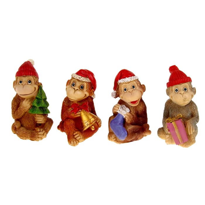 Сувенир "Обезьянка, С Новым годом" МИКС