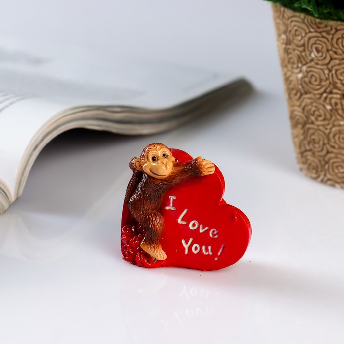 Сувенир "Обезьянка I love you" МИКС