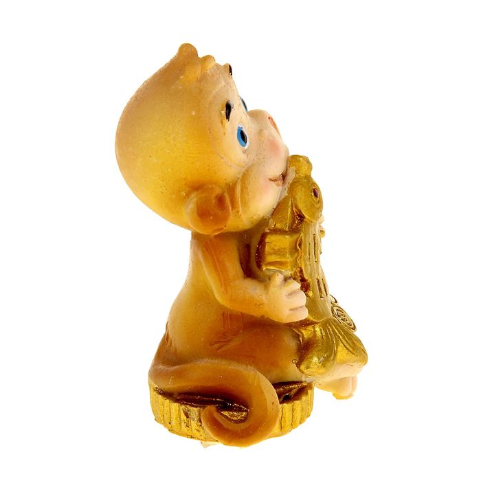 Сувенир "Обезьянка с денежной рыбкой" МИКС