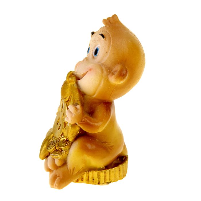 Сувенир "Обезьянка с денежной рыбкой" МИКС