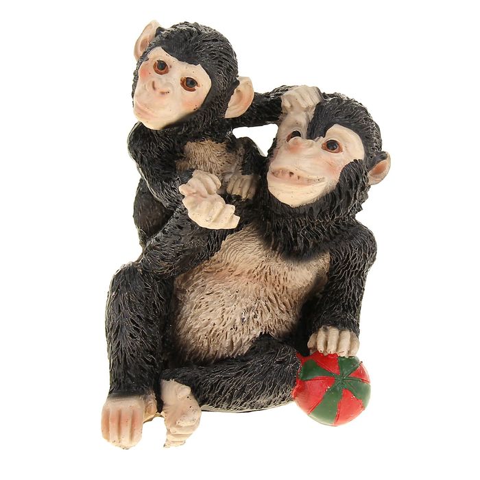 Сувенир "Шимпанзе с мячом" МИКС