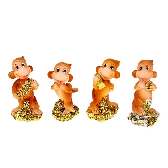 Сувенир "Обезьянка денежная" МИКС