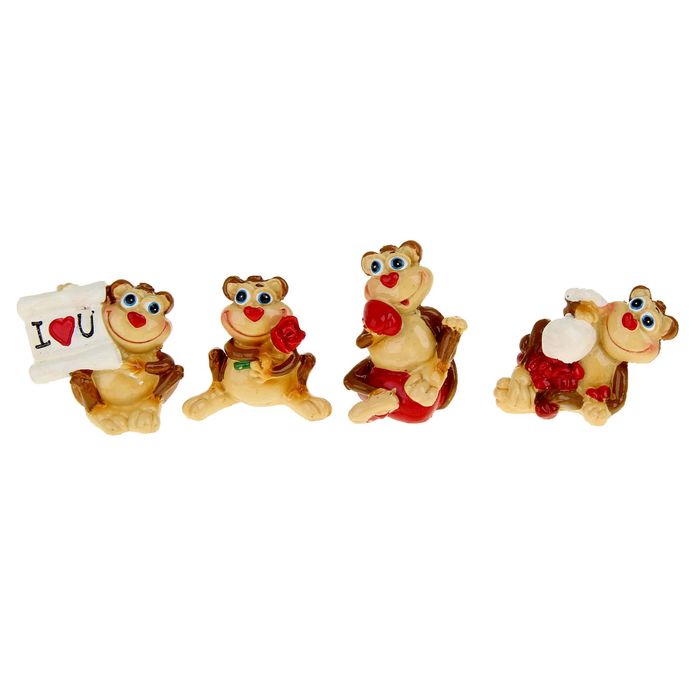 Сувенир "Влюбленная обезьянка" МИКС