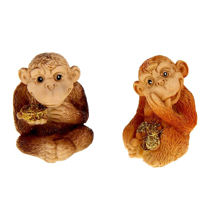 Сувенир "Мартышка с монетами" МИКС