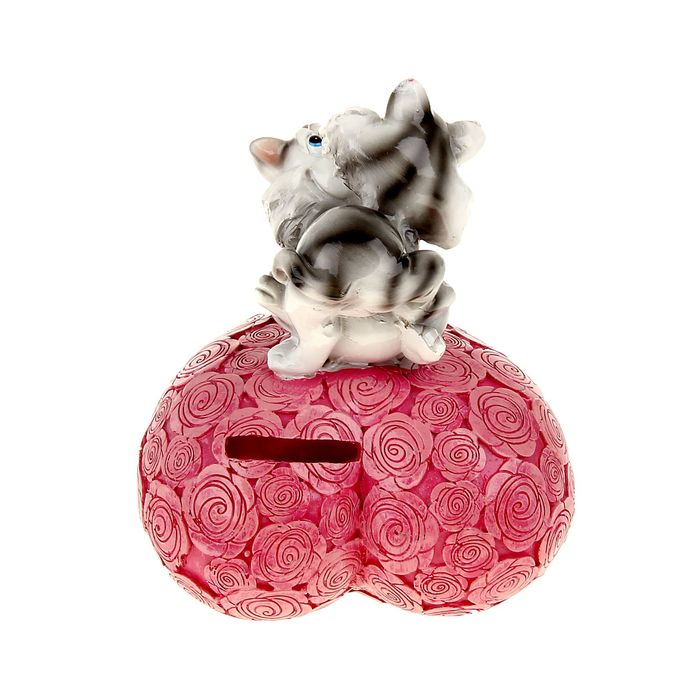 Копилка "Поцелуйчик котята на сердце"