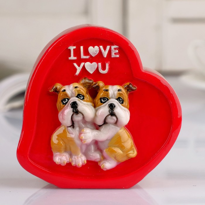 Копилка "Сердце с бульдожками"