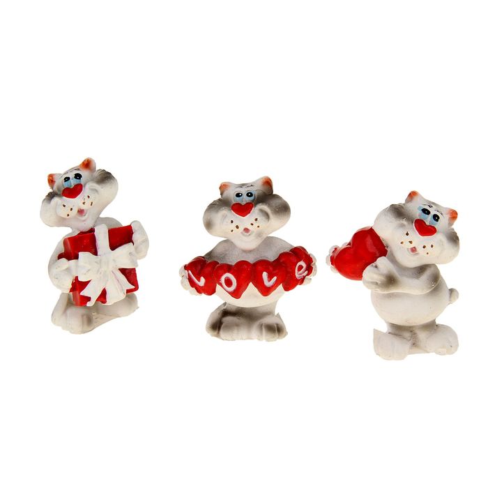 Сувенир "Котик с сердцем" МИКС